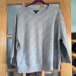 Simply Vera Vera Wang Gray Crew Neck Sweater